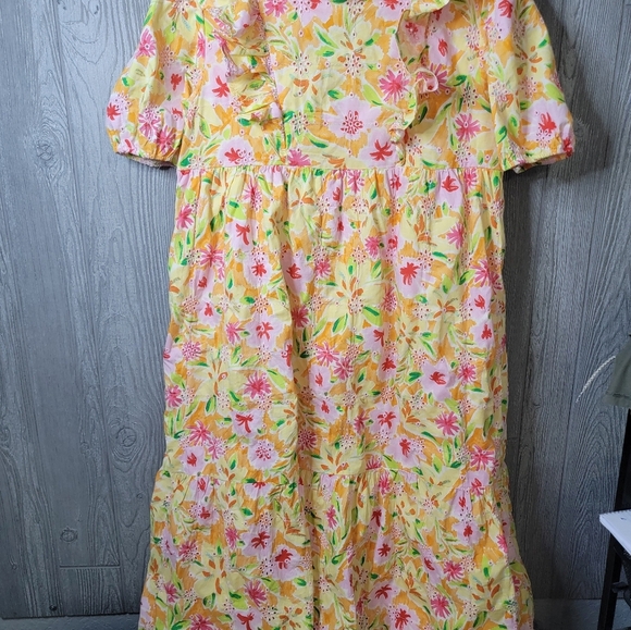 Crown & Ivy Floral Ruffle Maxi Dress - Picture 3 of 4